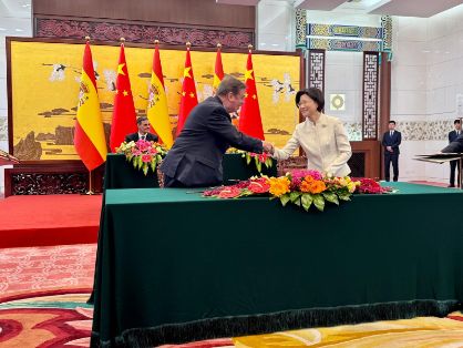 Hoy, en el marco del viaje oficial del presidente del Gobierno a China