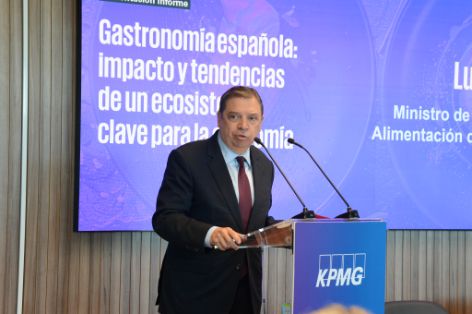 Hoy, en la presentación de un informe de KPMG sobre gastronomía española