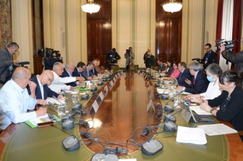 Hoy, en una reunión con las organizaciones profesionales agrarias