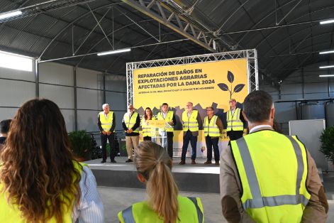 Hoy, durante una visita a zonas afectadas en Valencia 