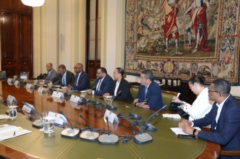 Reunión entre los ministros de Pesca Luis Planas y Jorge Santos