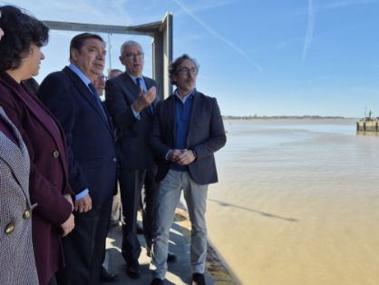 Hoy, en una reunión con la flota pesquera en Sanlúcar de Barrameda (Cádiz)