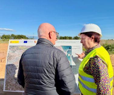 Visita de la secretaria de Estado a las obras de reconstrucción 