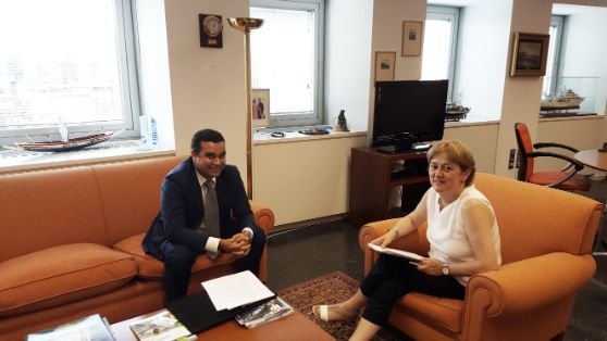 Hoy, en la sede de la Secretaría General de Pesca