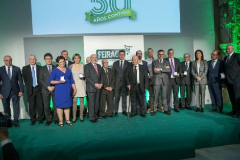 En el acto conmemorativo del 50 aniversario de la cooperativa láctea FEIRACO en Santiago de Compostela 