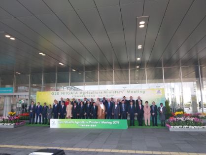 Hoy, en la reunión de los ministros de Agricultura del G 20 en Niigata (Japón) 