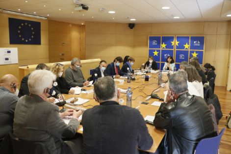 Hoy, en la Oficina de la Representación de la UE en Barcelona