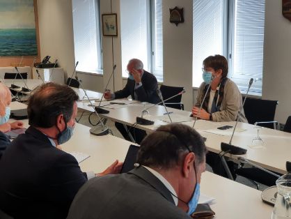 Hoy, en la sede de la Secretaría General de Pesca