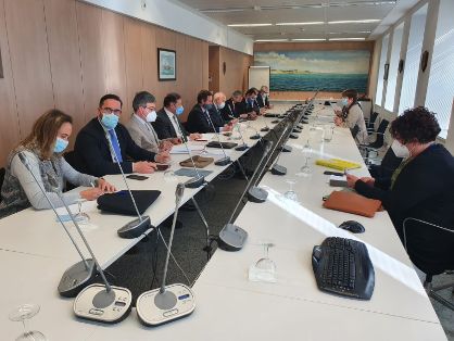 Hoy, en la sede de la Secretaría General de Pesca