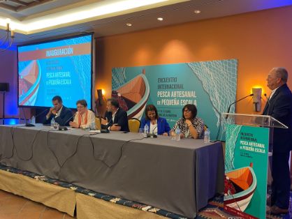 EN LA INAUGURACIÓN DEL ENCUENTRO INTERNACIONAL DE PESCA ARTESANAL DE PEQUEÑA ESCALA, EN CONIL DE LA FRONTERA (CÁDIZ)  