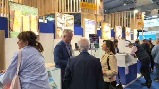 Hoy, durante su visita a Seefood Expo Global, en Barcelona