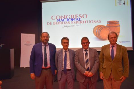 Hoy, en Jabugo (Huelva), en la clausura del Congreso Nacional de Bebidas Espirituosas 