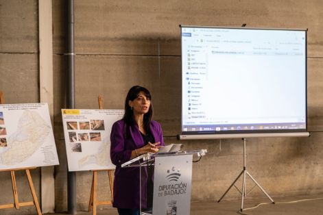 Hoy, en su visita a las obras de transformación de la zona regable del centro de Extremadura
