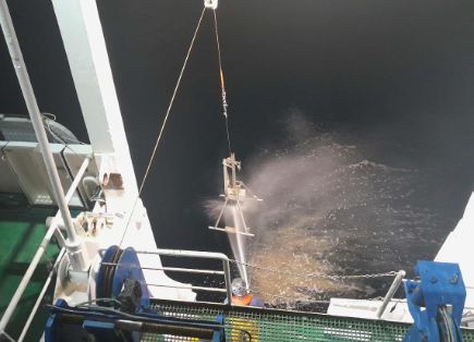 A bordo del buque científico Vizconde de Eza