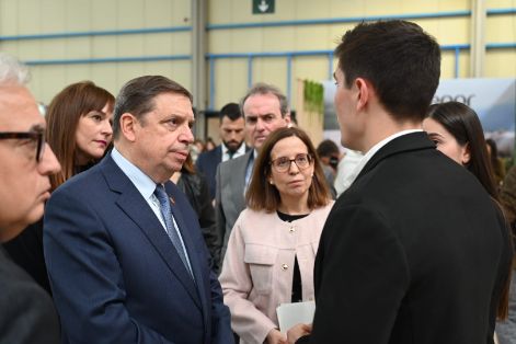 Hoy, en la visita de la XVII Feria Internacional para la Producción Animal en Zaragoza