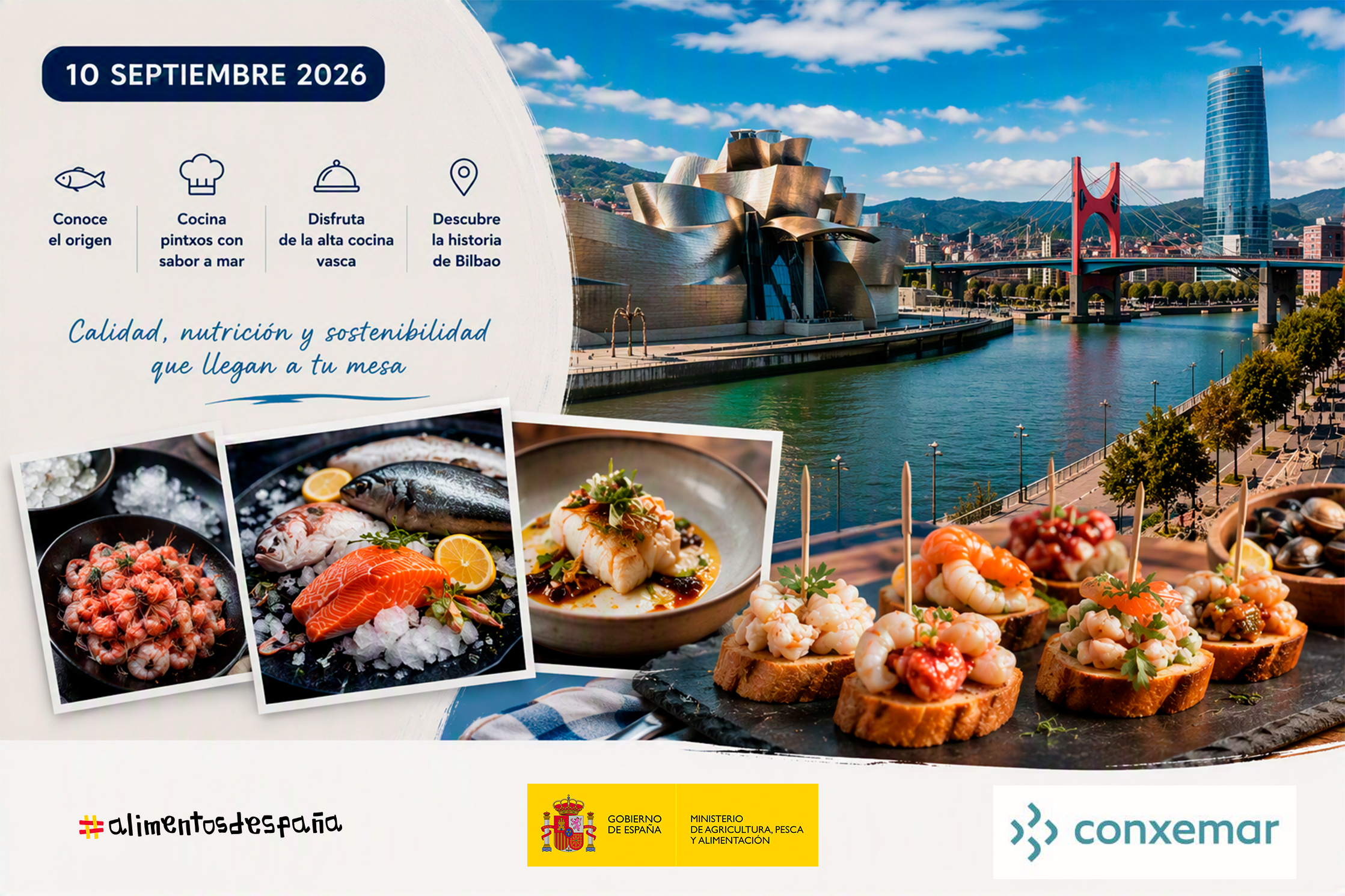 Bilbao, sabor a mar: jornada con influencers gastronómicas y productos del mar congelados