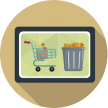 Botón desperdicio hogares