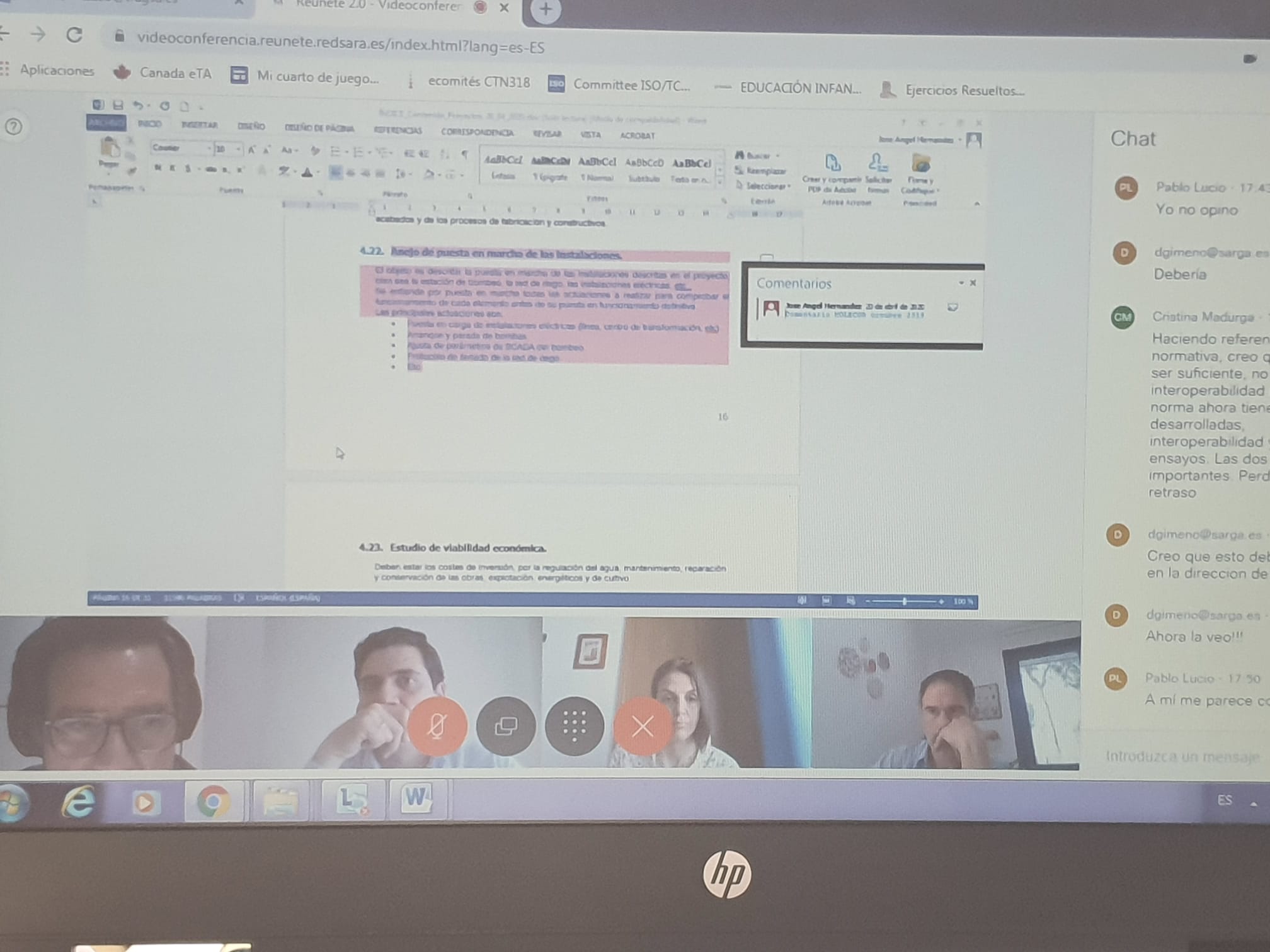 REUNIÓN TELEMÁTICA DEL GRUPO DE TRABAJO 7 DEL CTN 318 “RIEGOS