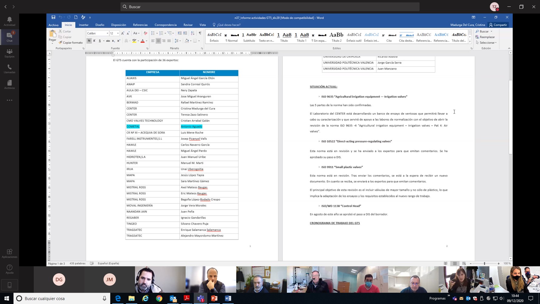 REUNIÓN PLENARIA DEL COMITÉ TÉCNICO DE NORMALIZACIÓN UNE/CTN 318 “RIEGOS”