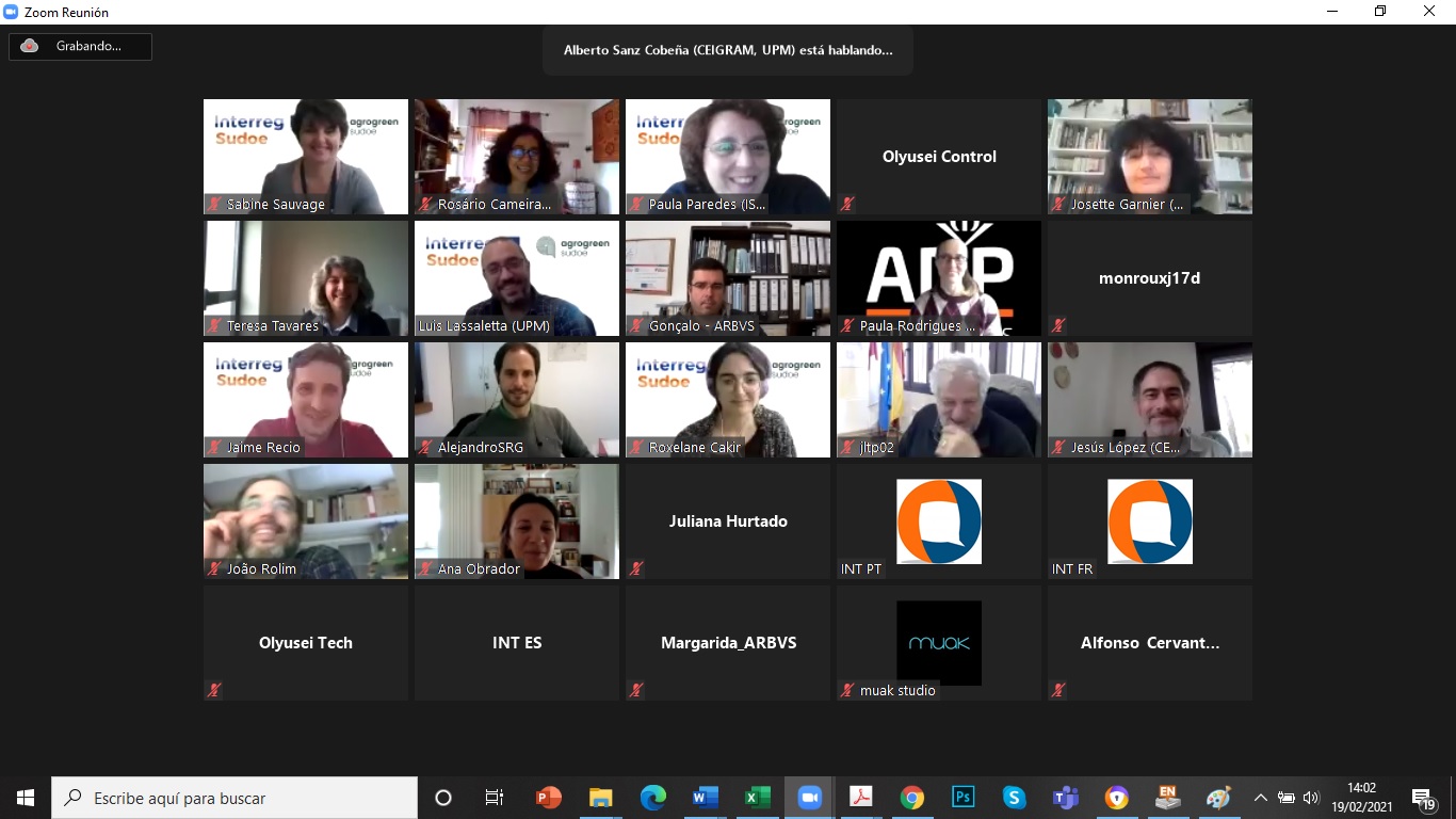 EL CENTER, COMO SOCIO EN EL PROYECTO, PARTICIPA EN LA PRIMERA SESIÓN DE LA PLATAFORMA MULTI-ACTOR, AGROGREEN-SUDOE
