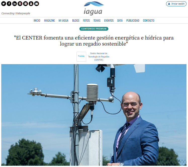 ENTREVISTA A CARLOS GARRIDO GARRIDO, DIRECTOR DEL CENTRO NACIONAL DE TECNOLOGÍA DE REGADÍOS (CENTER)