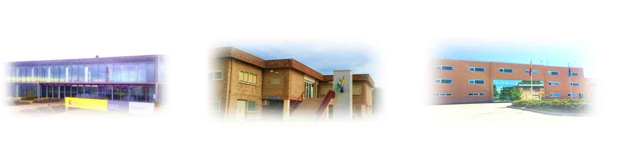 Edificios de los laboratorios de la División (izquierda: Laboratorio Nacional de Sanidad Vegetal; centro: Laboratorio Central de Sanidad Animal;...