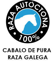 Logotipo "raza autóctona" Cabalo de Pura Raza Galega