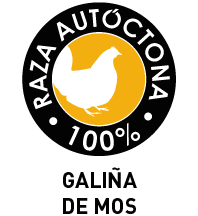 Logotipo "raza autóctona" Galiña de Mos.