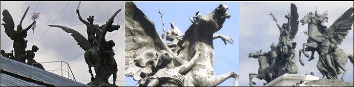 Grupo escultórico de Agustín Querol. Primera foto: Cecilia Galbis. Las dos fotos siguientes extraídas del libro Historia del Ministerio de...