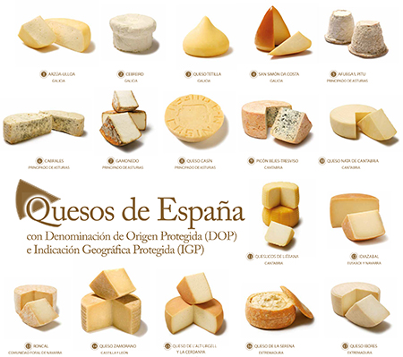 Imagen cartel quesos de España DOP IGP