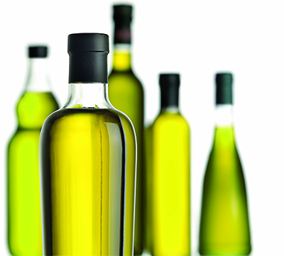 Botellas de aceite de oliva virgen extra