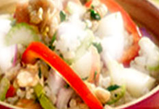 Cuenco de arroz con verdurasCuenco de arroz con verdurases